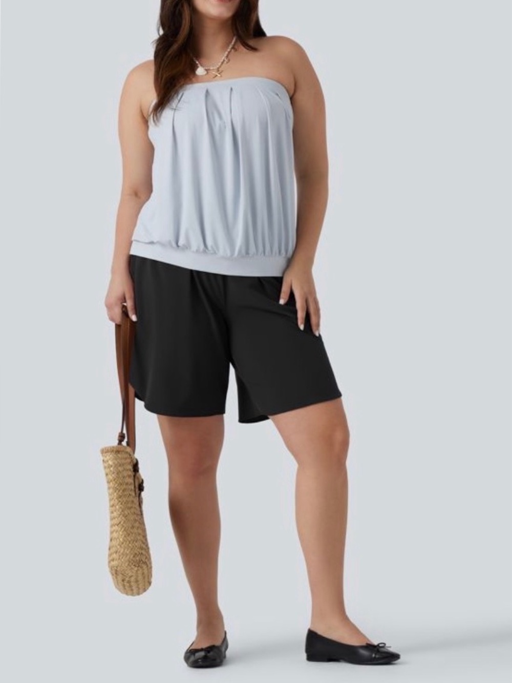 HALARA Black High-Waist Bermudas. Size 1X